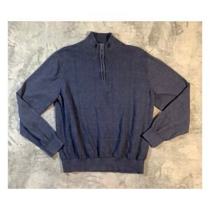 Van‎ Heusen Men's Navy 1/4 Zip Pullover Sweater XL